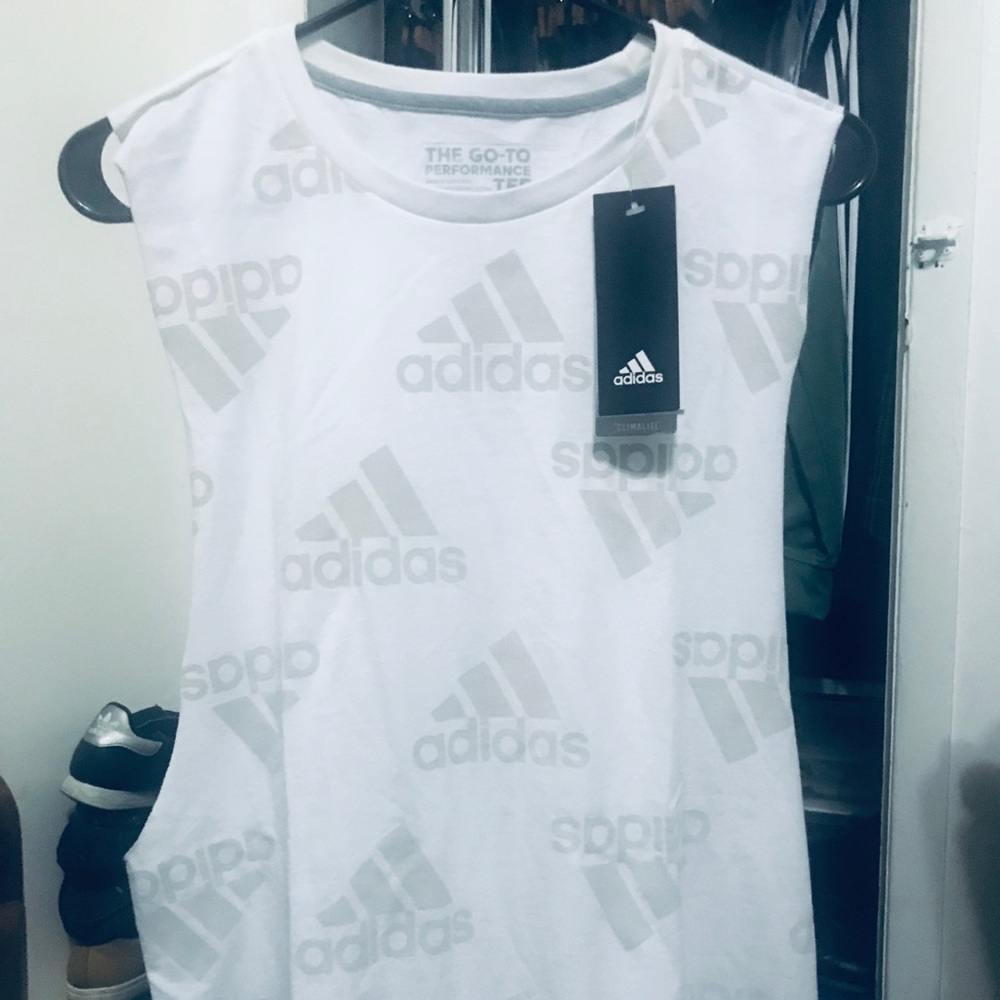 Adidas monogram cut off tee drop armhole tanktop M